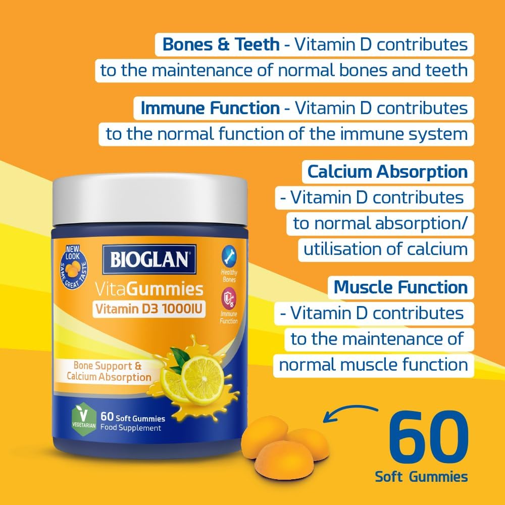 Bioglan، مکمل ویتامین D3، پاستیل، طعم لیمو