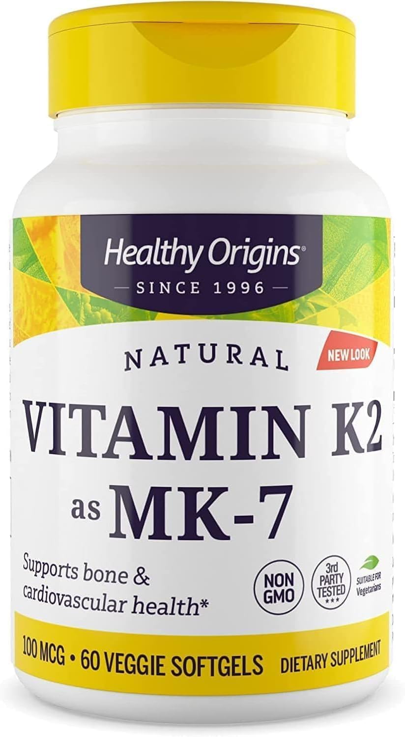 Healthy Origins، مکمل ویتامین K2، 100 میکروگرم