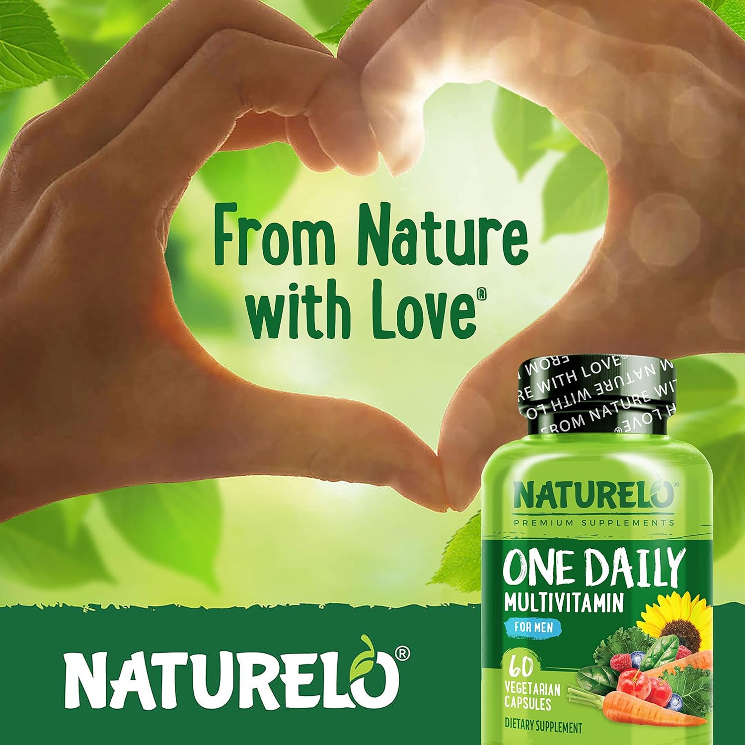 NATURELO، مولتی‌ویتامین و مینرال، 60 کپسول، مناسب آقایان