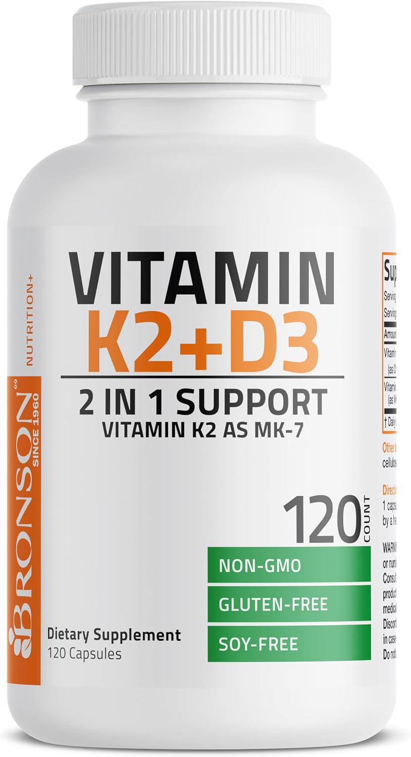 Bronson، مکمل ویتامین K2، 120 کپسول