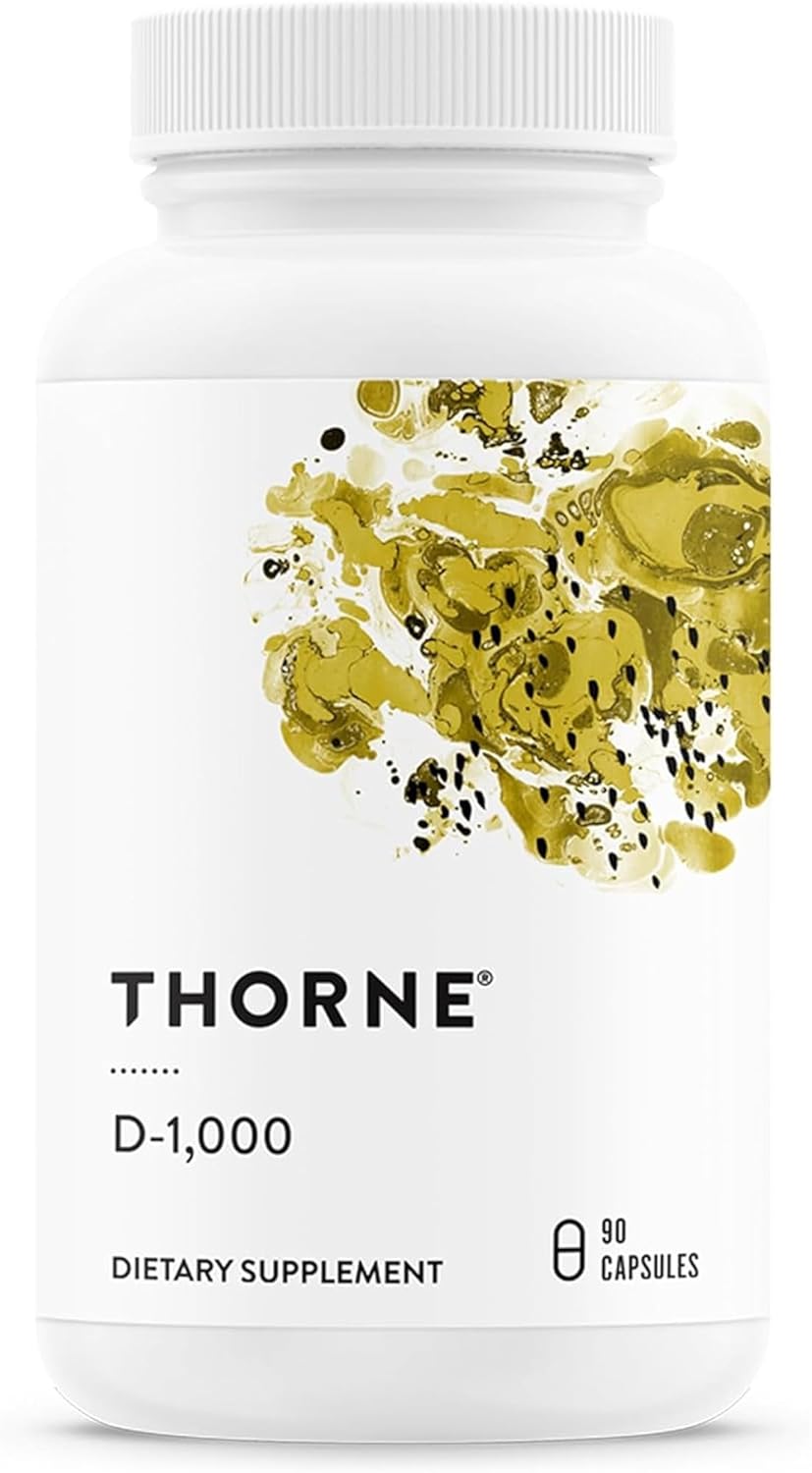 THORNE، مکمل ویتامین D3، 1,000 IU، 90 کپسول