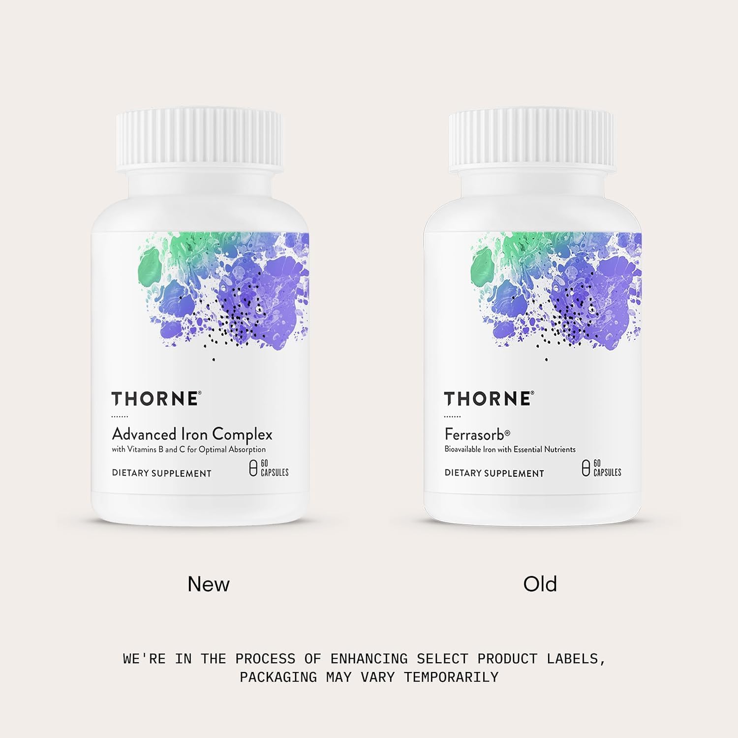 THORNE، مکمل آهن، 60 سروینگ