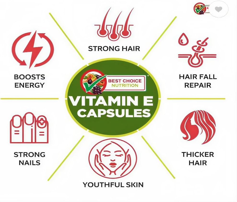 BEST CHOICE NUTRITION، مکمل ویتامین E، 50 کپسول