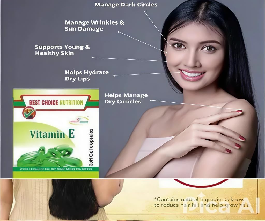 BEST CHOICE NUTRITION، مکمل ویتامین E، 50 کپسول