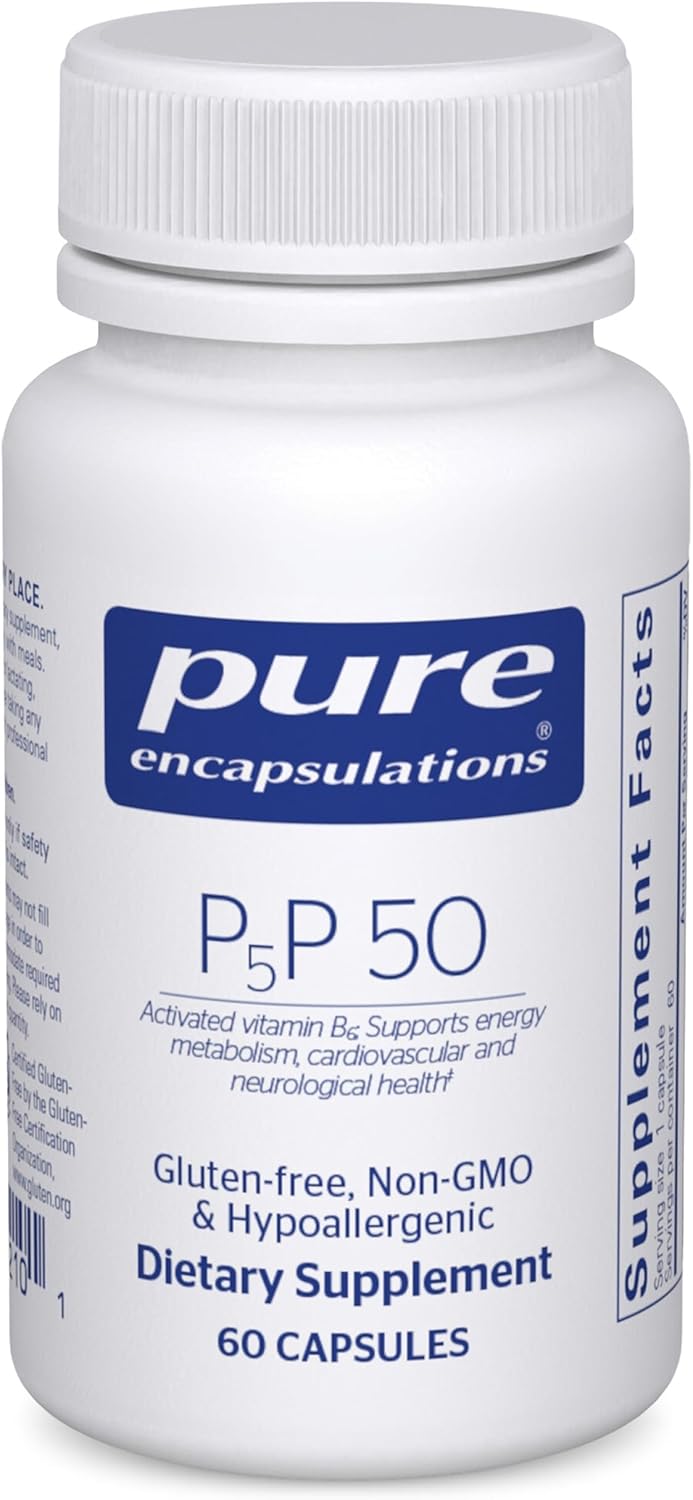 Pure Encapsulations، مکمل ویتامین B6، 60 کپسول