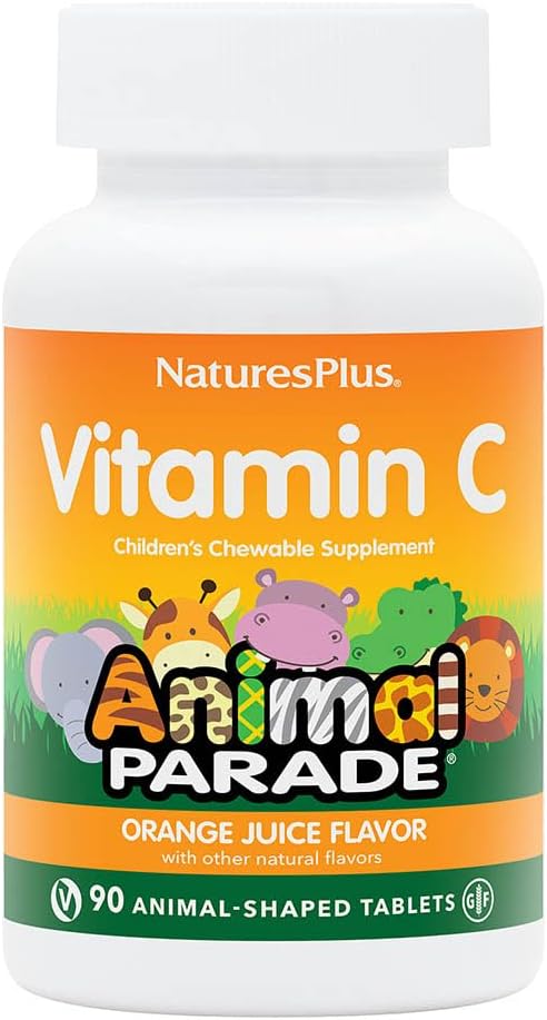 Nature's Plus، مکمل ویتامین C، 90 قرص، مناسب کودکان، طعم پرتقال