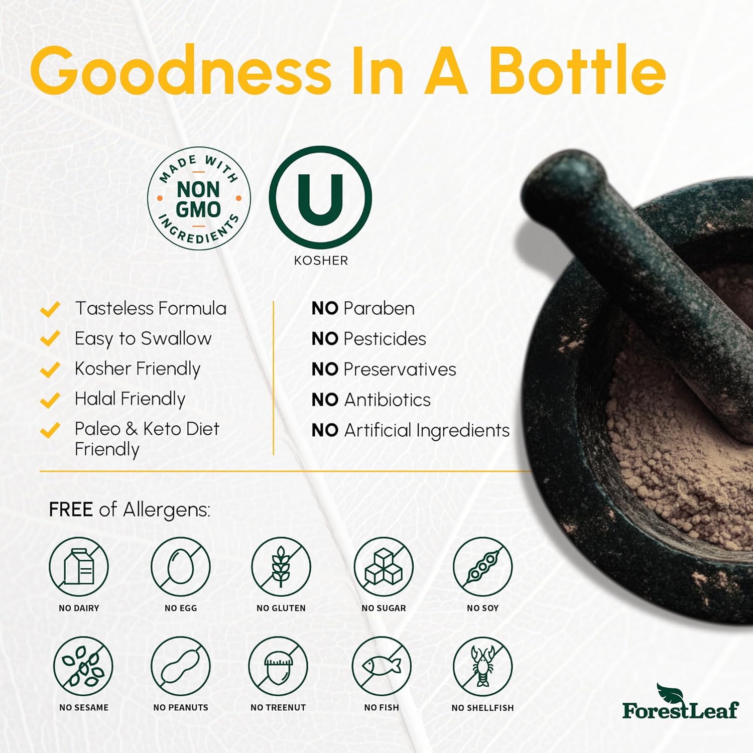ForestLeaf، مکمل ویتامین D3، 10,000 IU و 10000 IU، کپسول