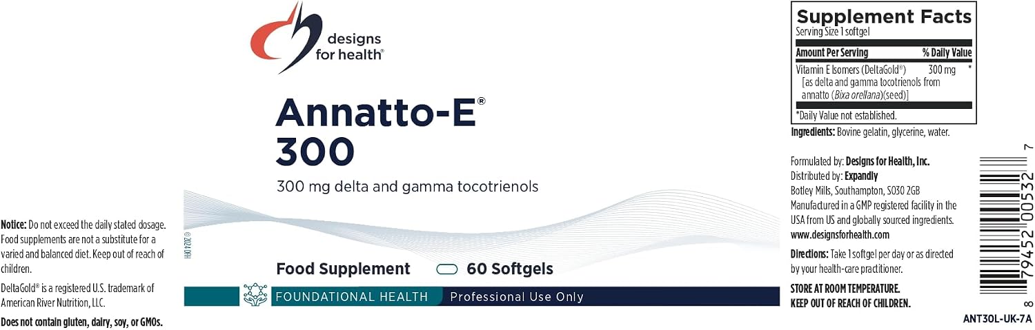 Designs for Health، مکمل ویتامین E، 300 میلی‌گرم، سافت‌ژل
