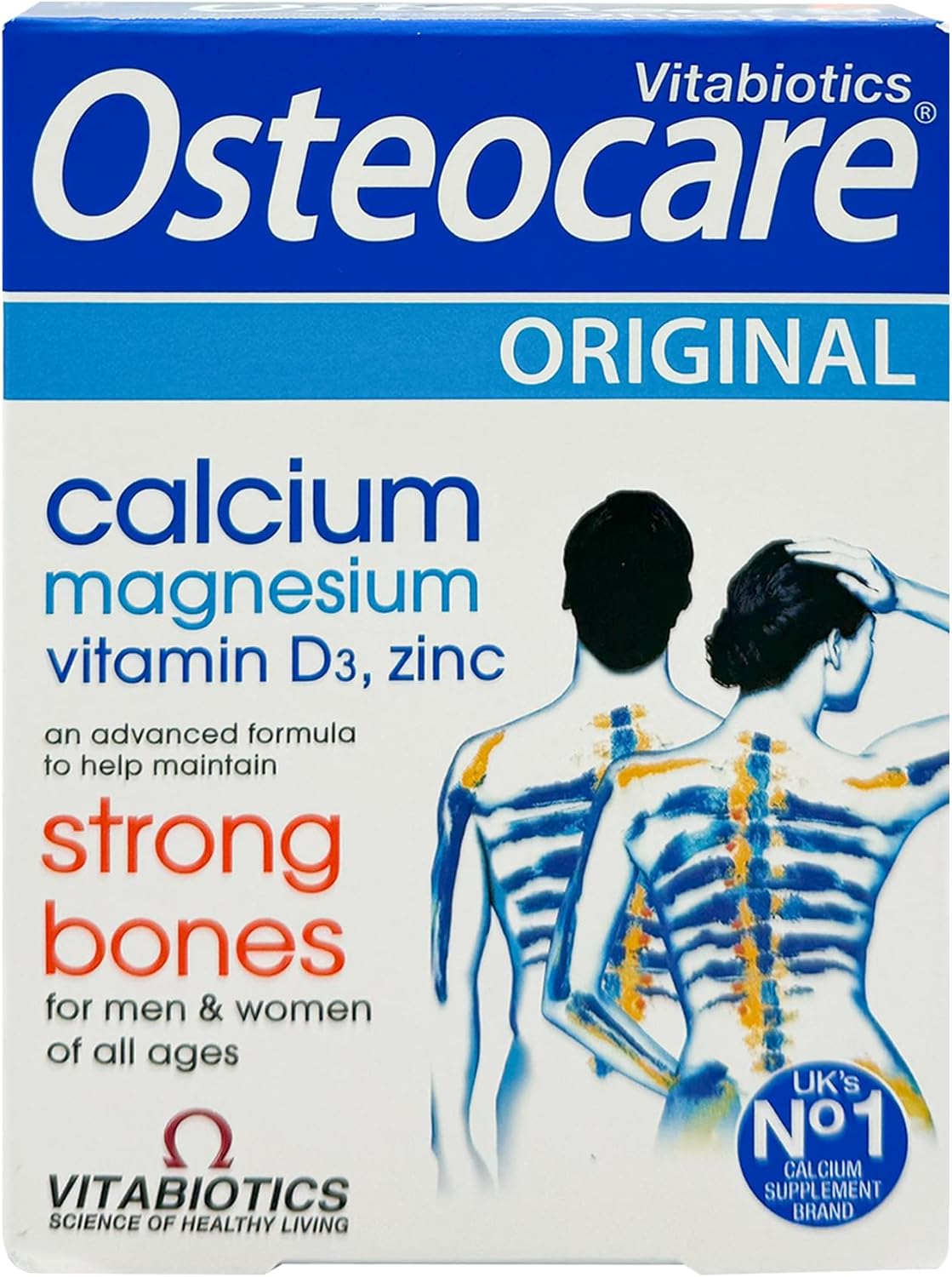 Vitabiotics، مکمل کلسیم و ویتامین D، مدل Osteocare Original، 30 قرص