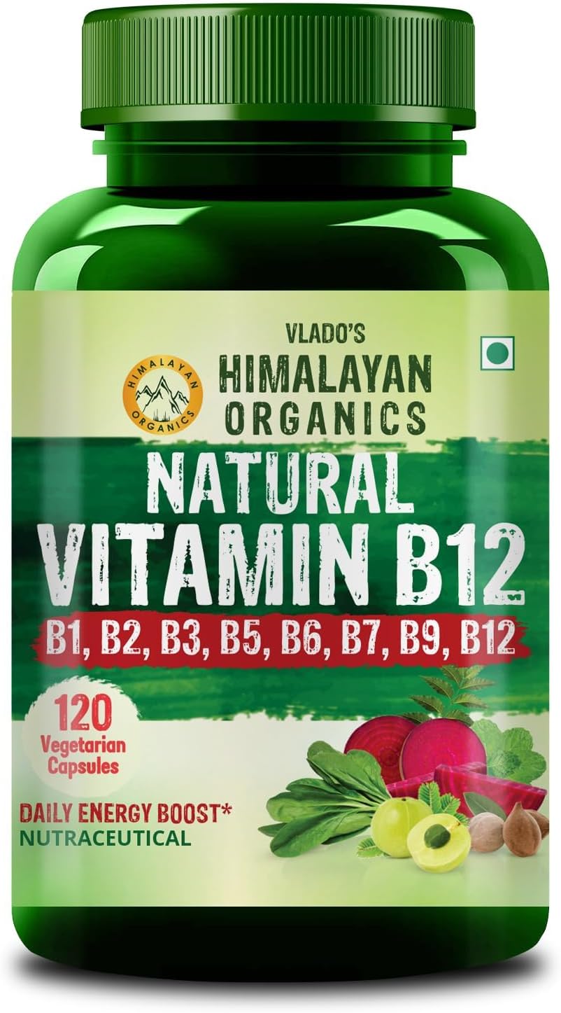 HIMALAYAN ORGANICS، مکمل ویتامین B12، کپسول