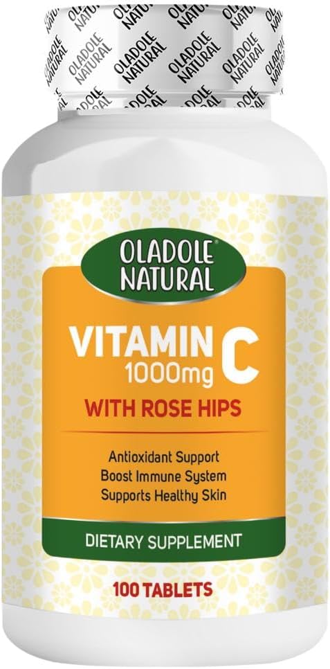 Oladole Natural، مکمل ویتامین C، 1000 میلی‌گرم، 100 قرص