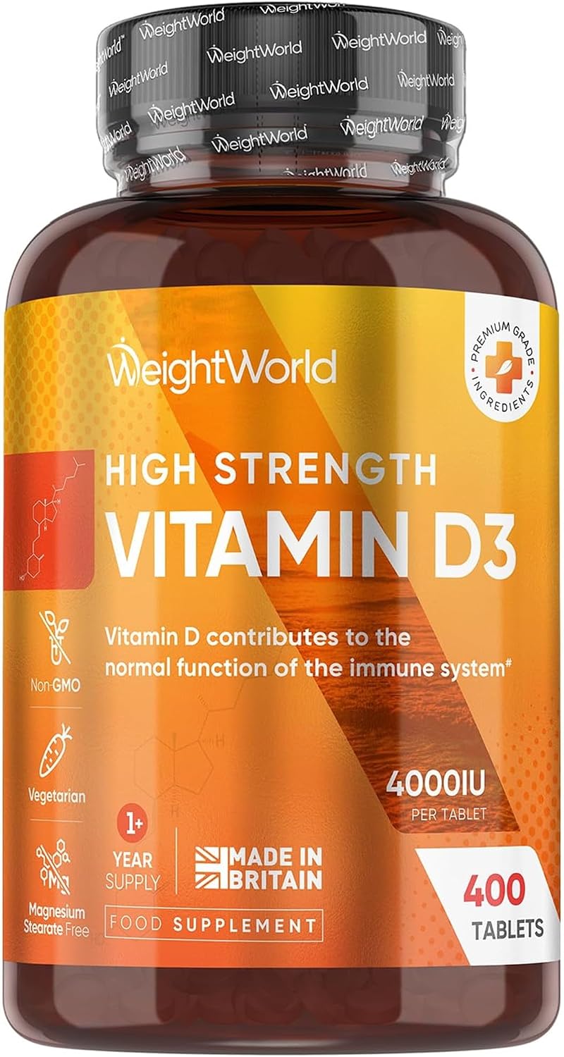 WeightWorld، مکمل ویتامین D3، 4,000 IU، 400 قرص