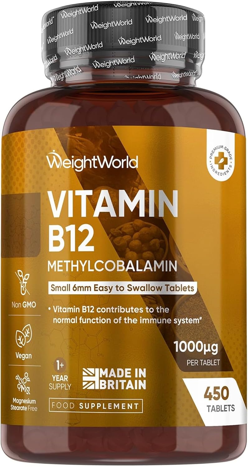WeightWorld، مکمل ویتامین B12، 1,000 میکروگرم، 450 قرص