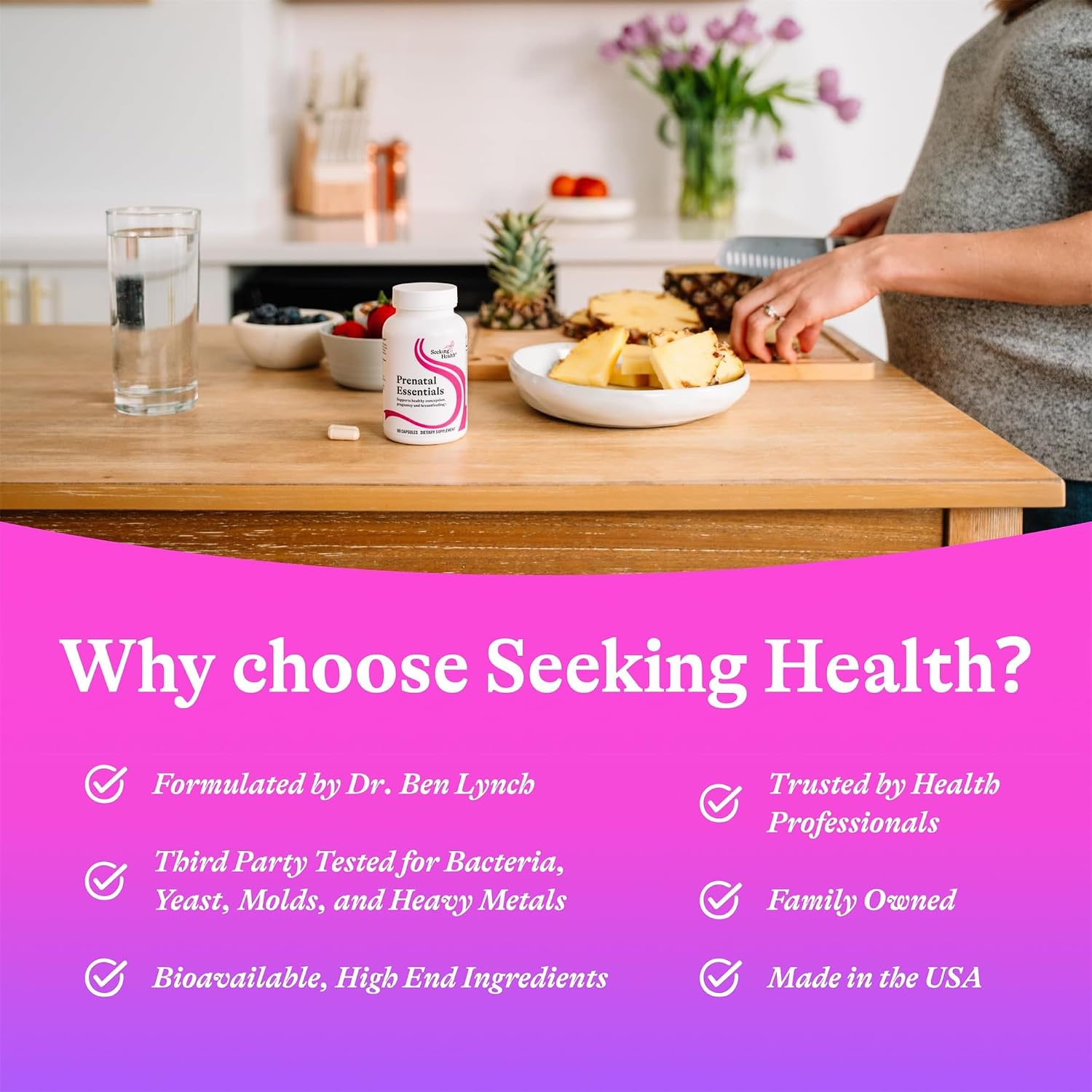 Seeking Health، مولتی‌ویتامین دوران بارداری، 60 کپسول