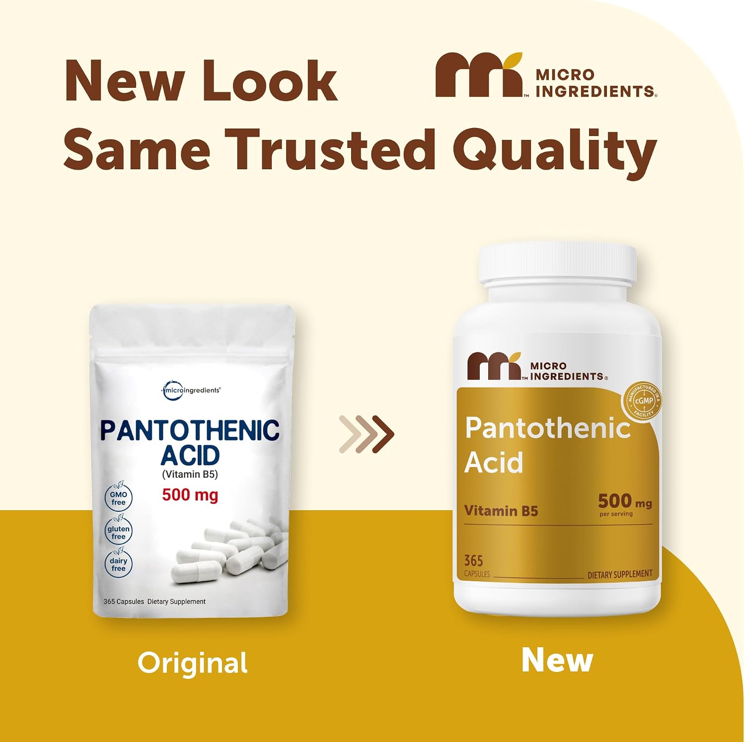Micro Ingredients، مکمل ویتامین B کمپلکس، 500 میلی‌گرم، 365 کپسول