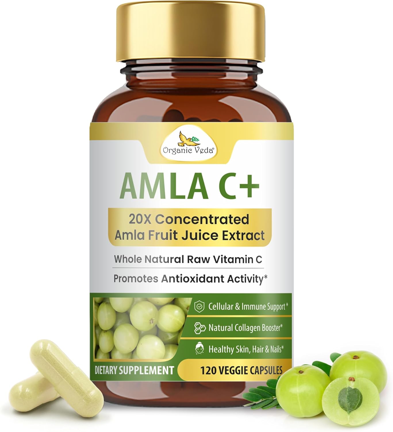Organic Veda، مکمل ویتامین C، کپسول