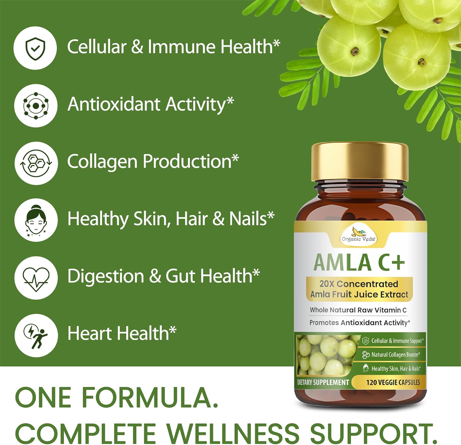 Organic Veda، مکمل ویتامین C، کپسول