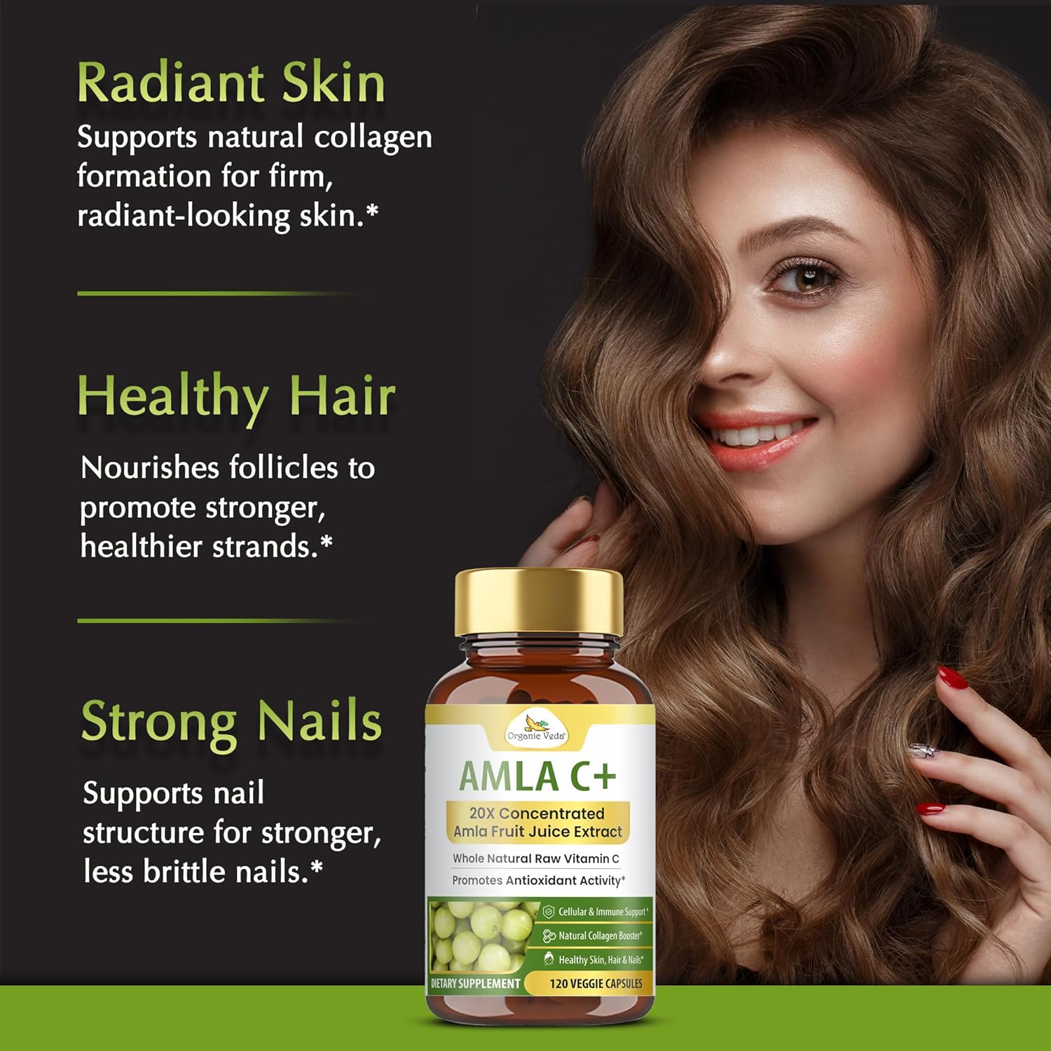 Organic Veda، مکمل ویتامین C، کپسول
