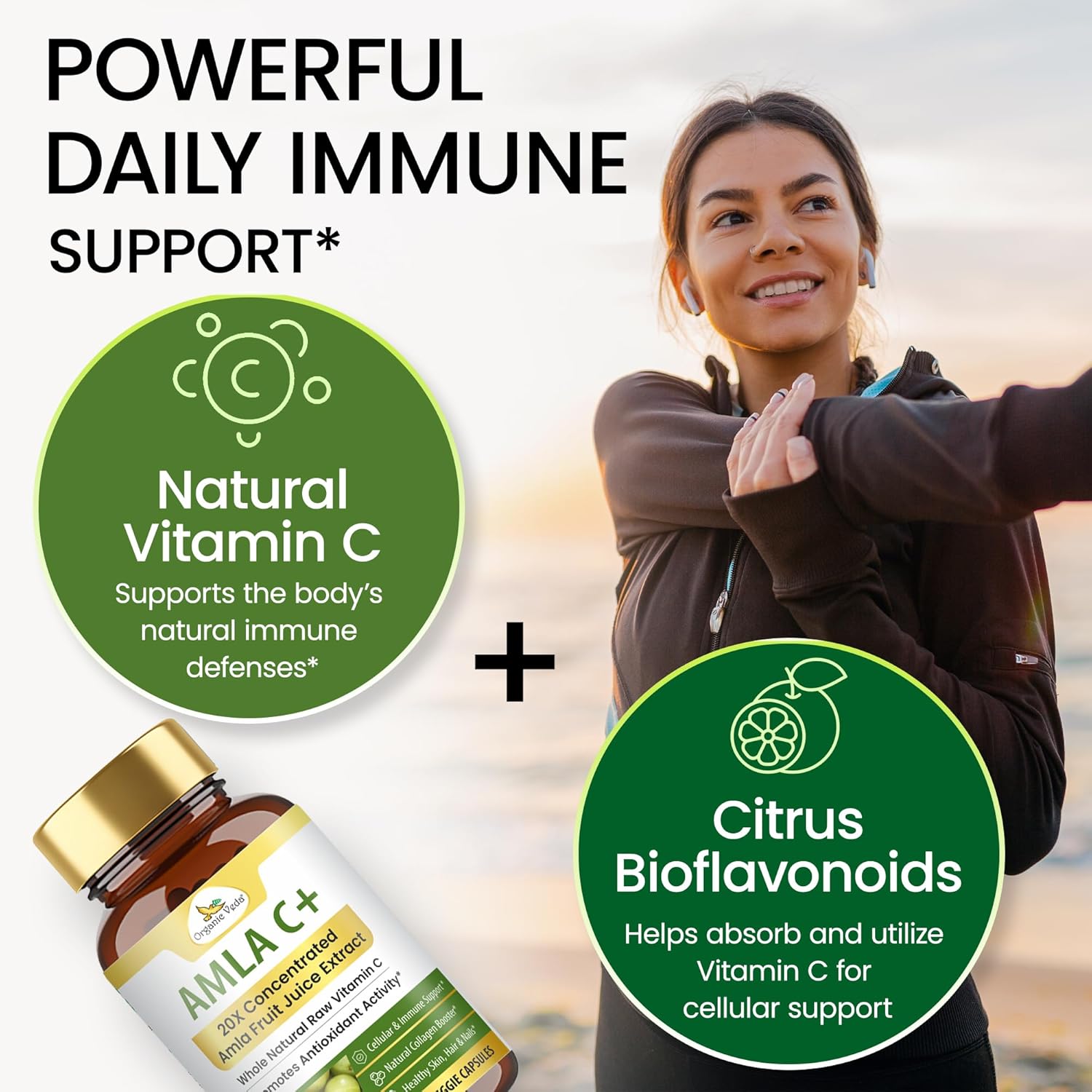 Organic Veda، مکمل ویتامین C، کپسول