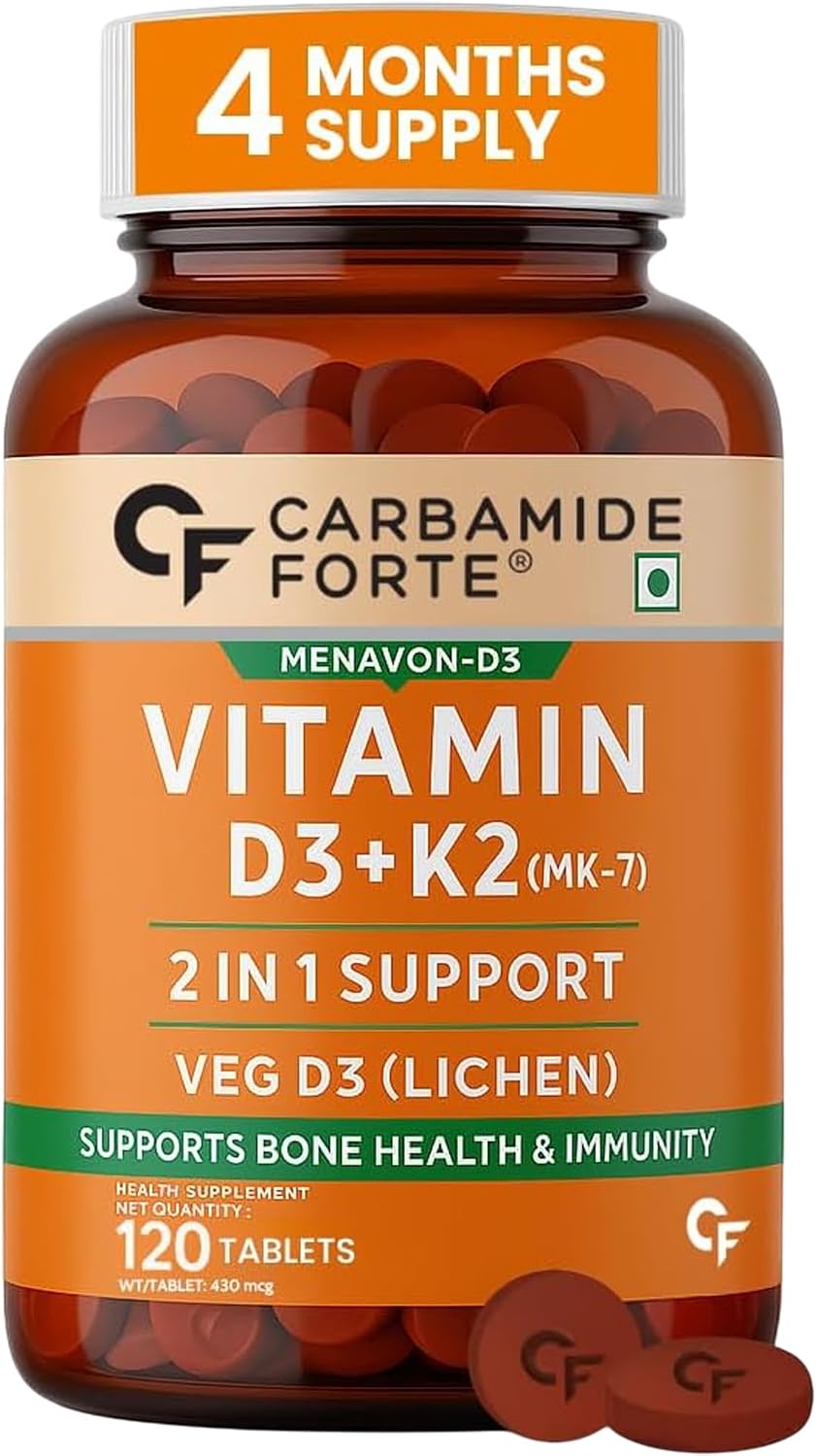 Carbamide Forte، مکمل ویتامین D3 و K2، مدل D3 K2، قرص