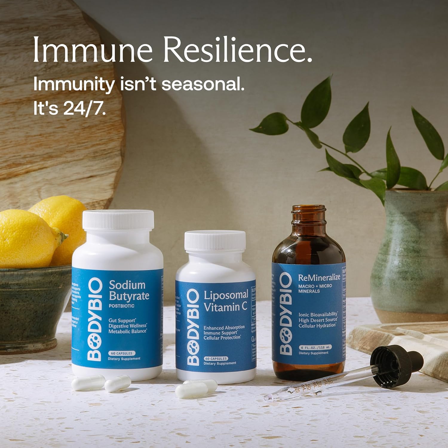 BodyBio، مکمل ویتامین C، 60 کپسول