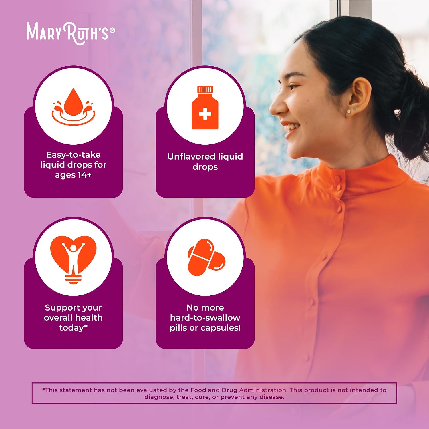 MaryRuth Organics، مکمل ویتامین A، 750 میکروگرم، مایع