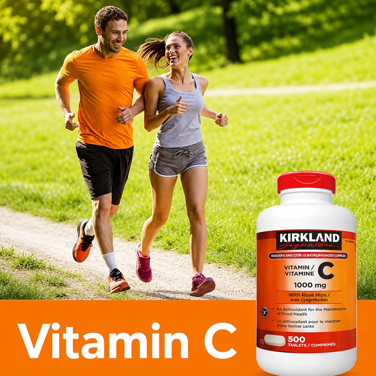 KIRKLAND، مکمل ویتامین C، 1000 میلی‌گرم، 500 قرص