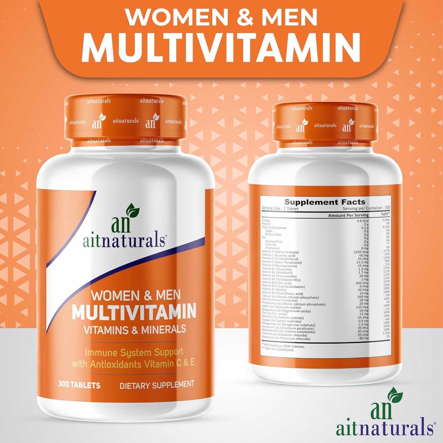 Aitnaturals، مکمل مو، پوست و ناخن، 300 قرص