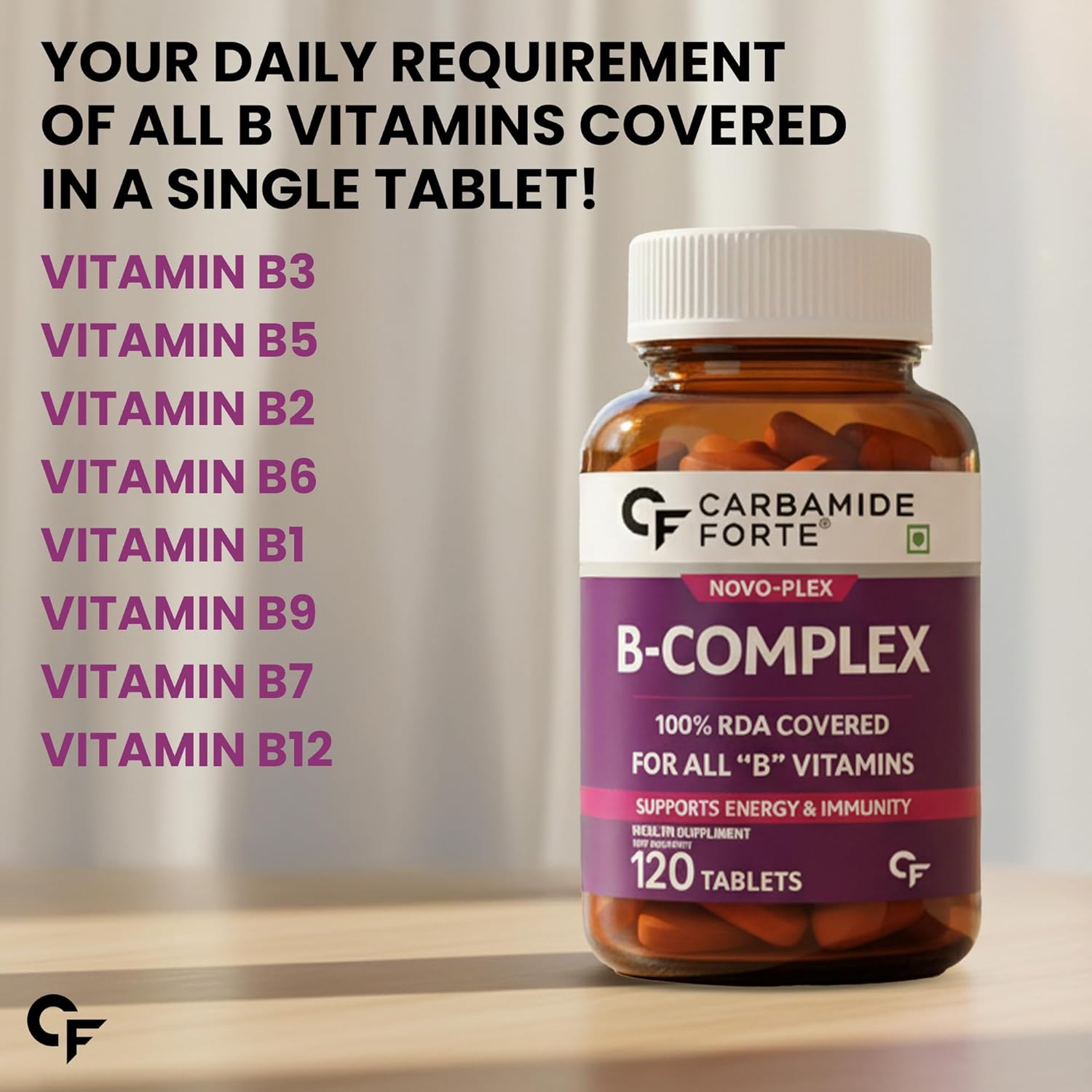 Carbamide Forte، مکمل ویتامین B کمپلکس، قرص