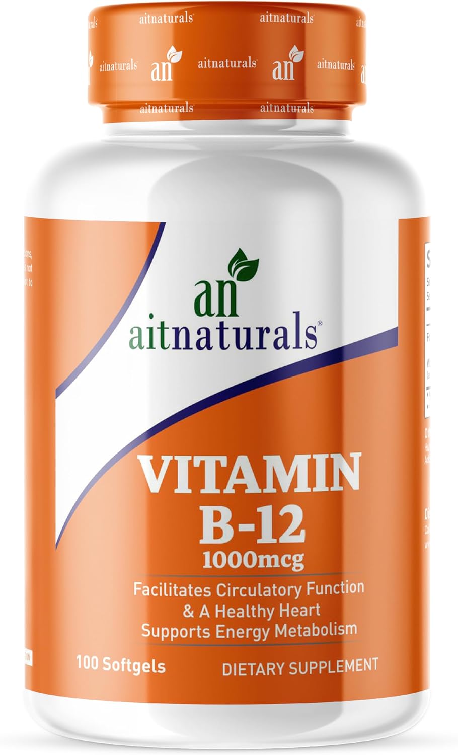Aitnaturals، مکمل ویتامین B12، 1000 میکروگرم، 100 سافت‌ژل
