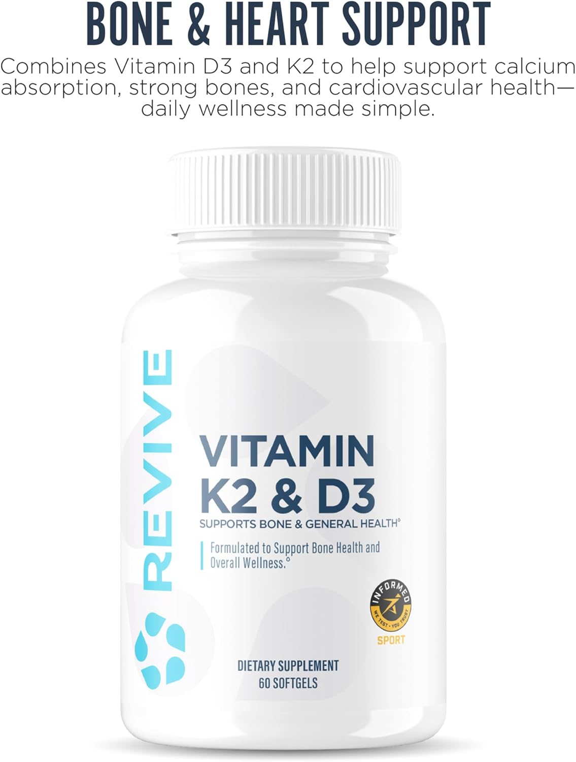 REVIVE، مکمل ویتامین D3 و K2، مدل D3 & K2