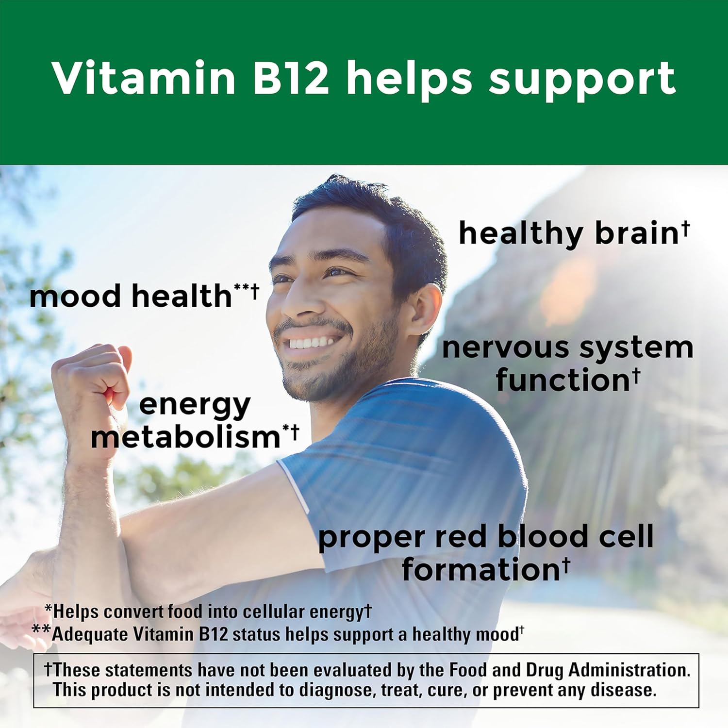 Nature Made، مکمل ویتامین B12، 3000 میکروگرم، 12 پاستیل، طعم توت