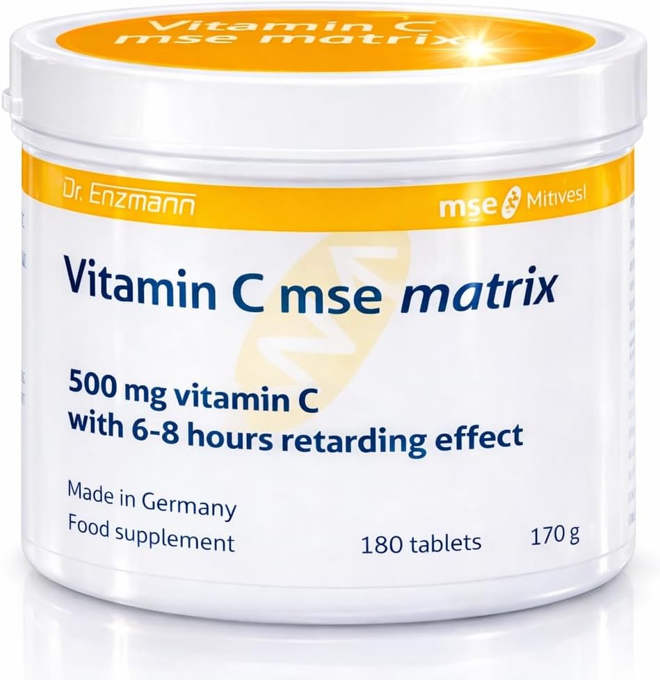 mse Pharmazeutika GmbH، مکمل ویتامین C، 500 میلی‌گرم، 180 قرص