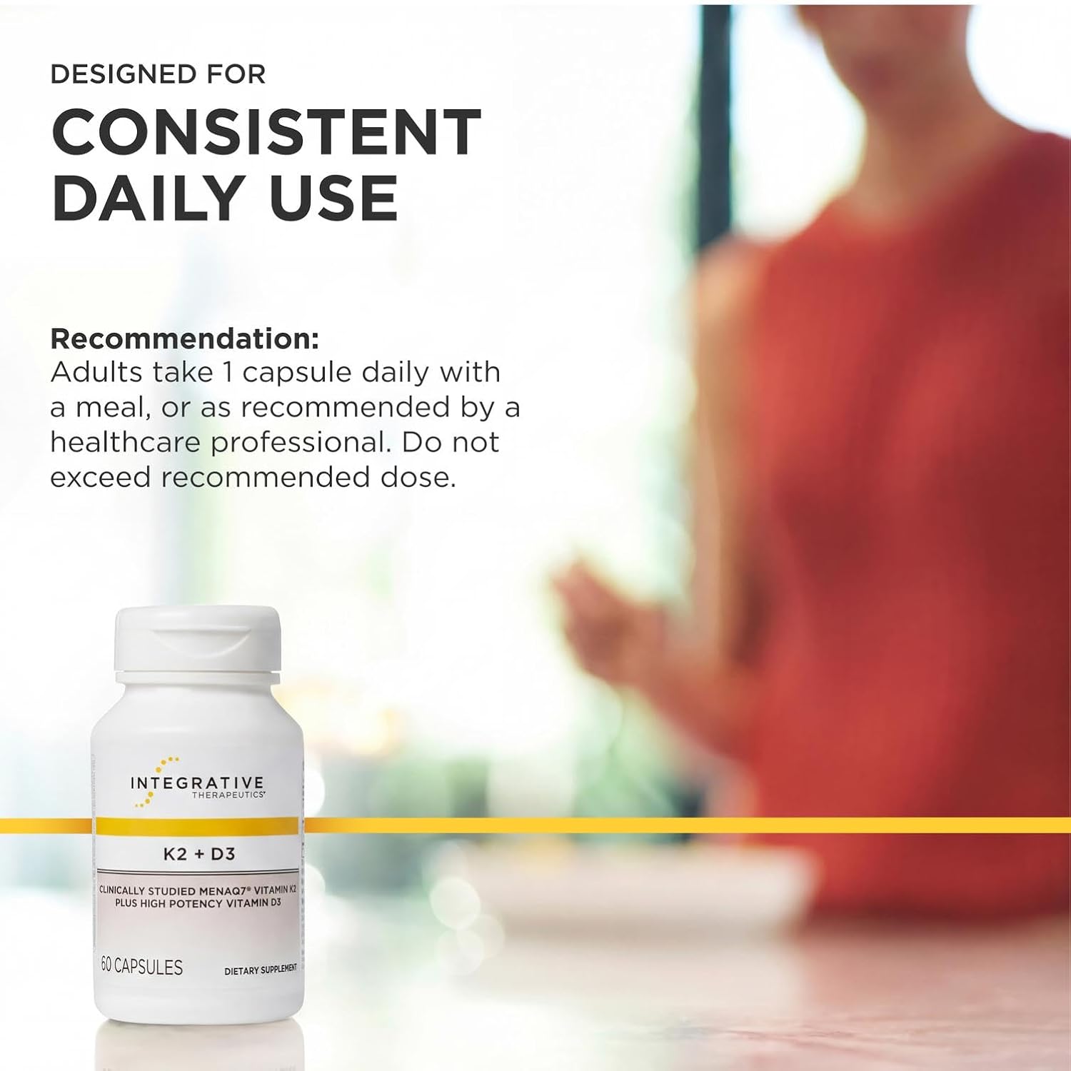 Integrative Therapeutics، مکمل کلسیم و ویتامین D، 60 سروینگ