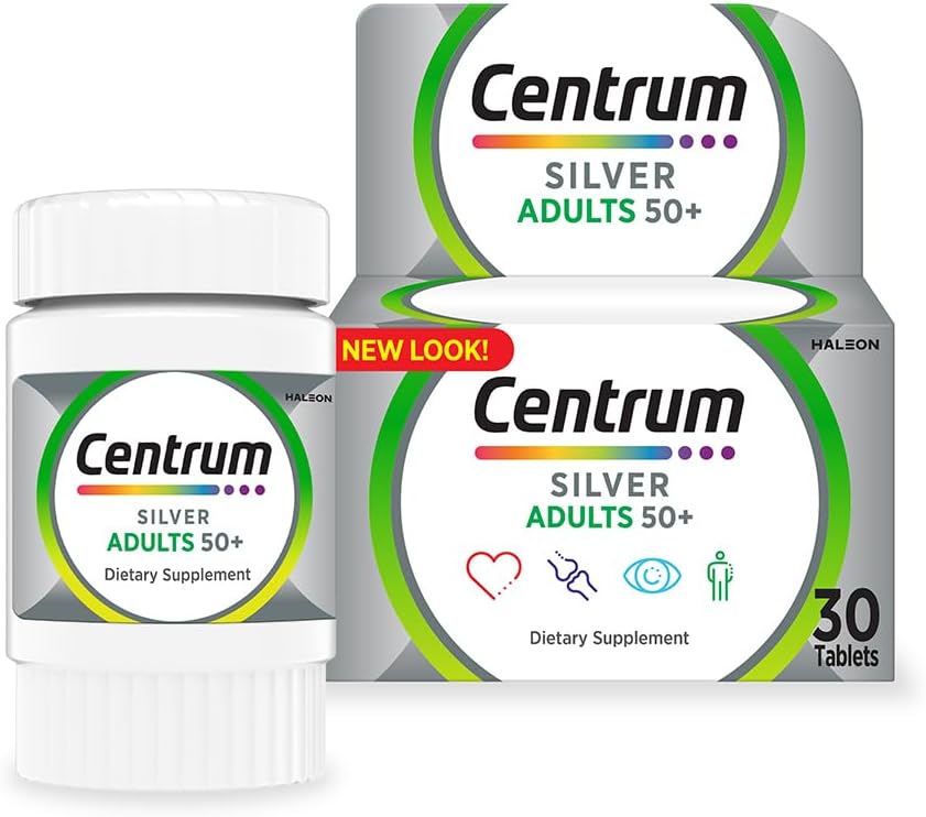 Centrum، مولتی‌ویتامین و مینرال، 30 عدد، مناسب بزرگسالان بالای ۵۰ سال
