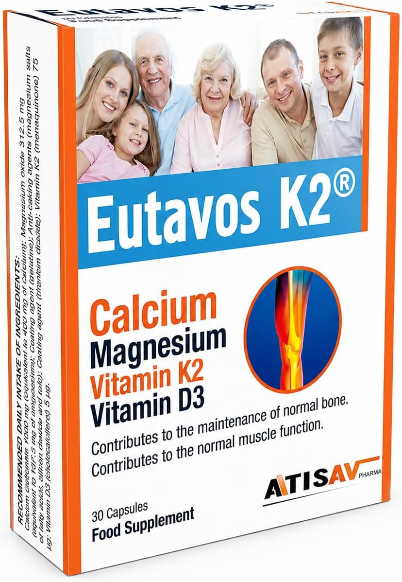 Atisav Pharma، مکمل کلسیم و ویتامین D، مدل D3 & K2، کپسول