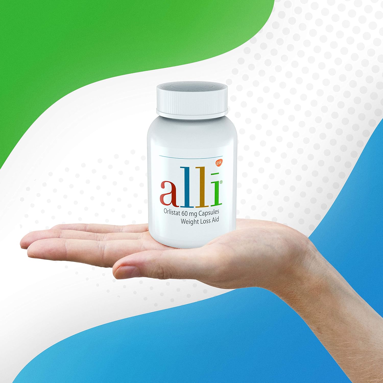 کپسول اورلیستات بدون نسخه alli با اورلیستات | 60 میلی‌گرم، 120 عدد