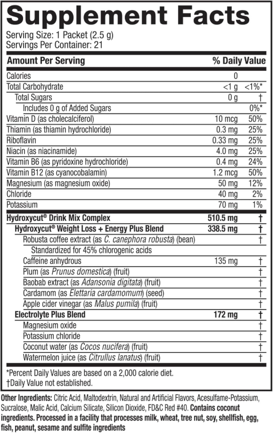 مکمل مایع مدیریت وزن Hydroxycut | طعم بری