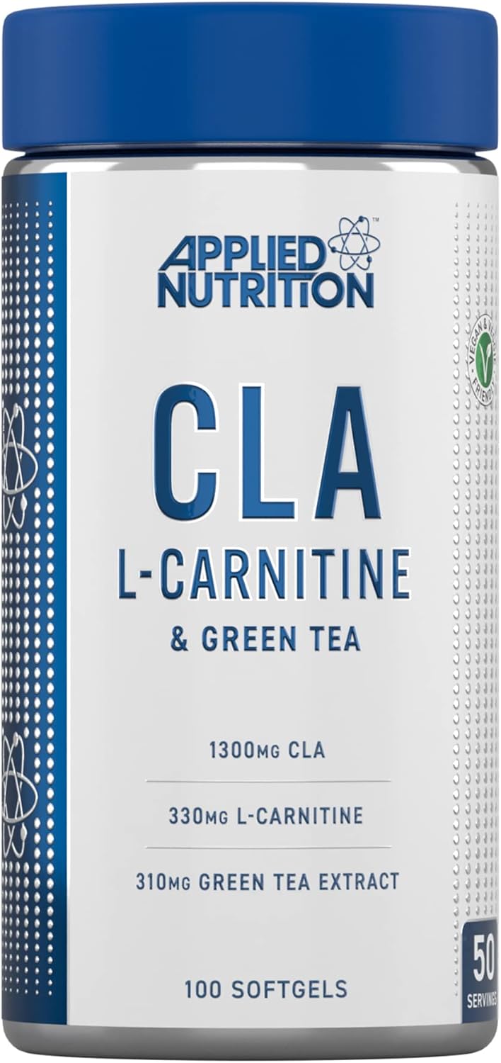 مکمل مدیریت وزن Applied Nutrition Applied Nutrion Cla L-Carnitine با ال-کارنیتین، عصاره چای سبز و CLA | 100 سافت‌ژل