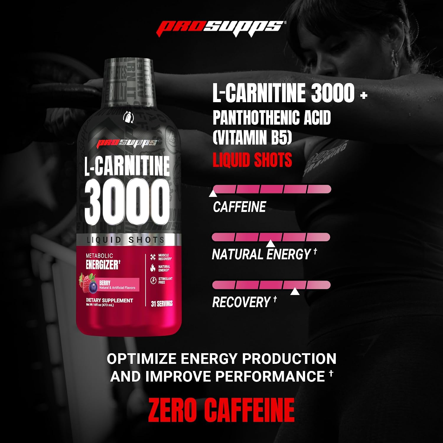 مکمل مایع مدیریت وزن ProSupps L-Carnitine 3000 با ال-کارنیتین | طعم بری، 31 سروینگ