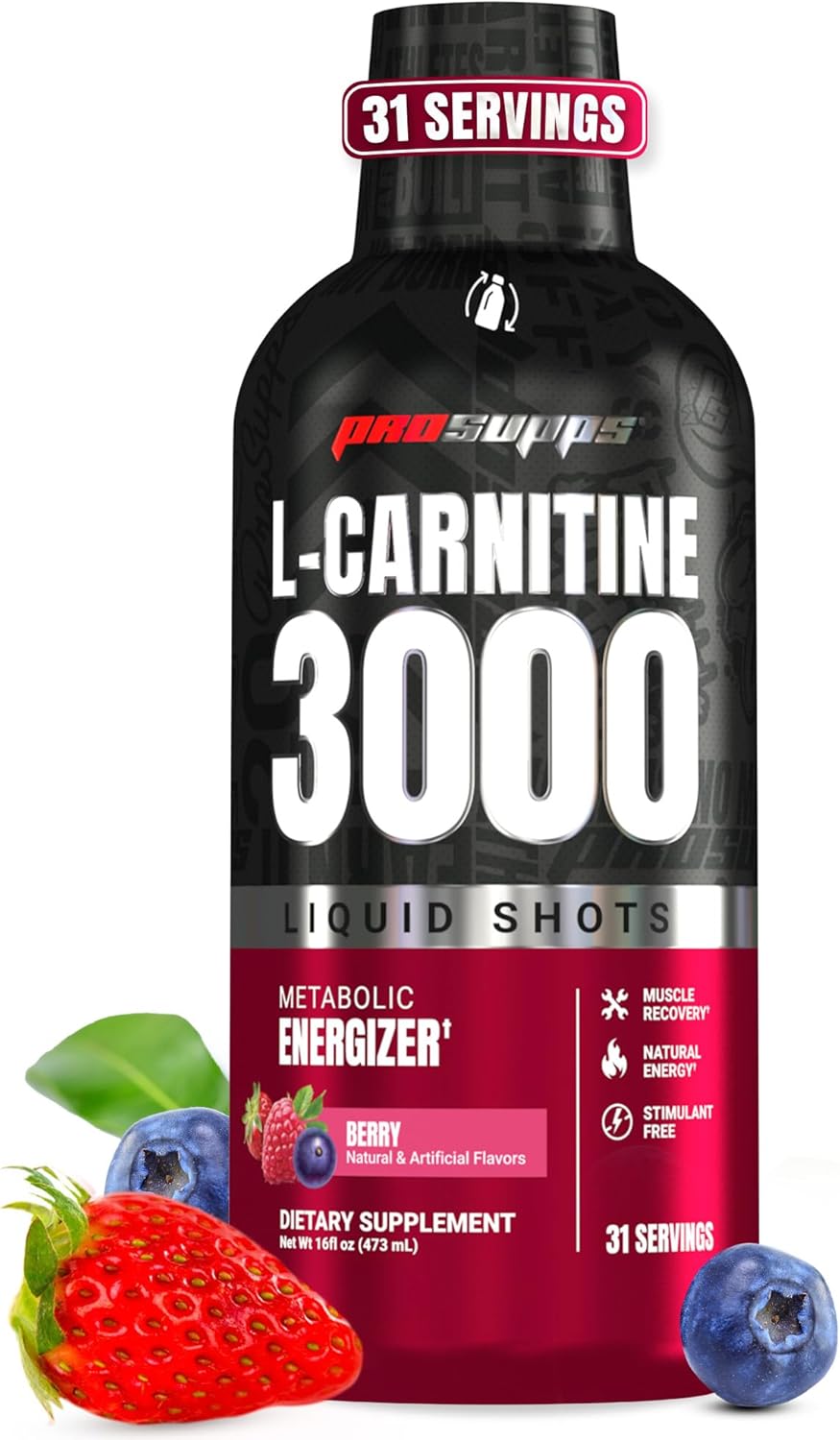 مکمل مایع مدیریت وزن ProSupps L-Carnitine 3000 با ال-کارنیتین | طعم بری، 31 سروینگ