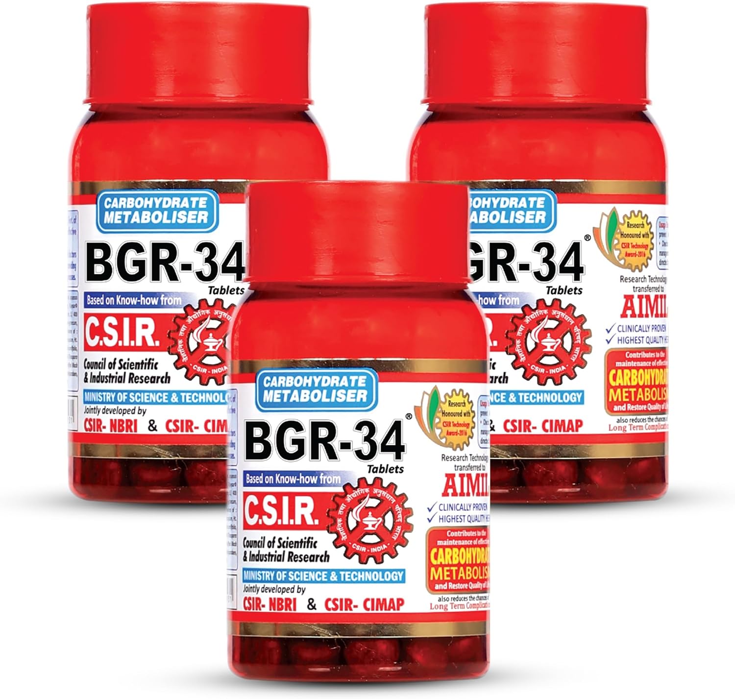 محصول تناسب اندام AIMIL Carbohydrate Metaboliser BGR | 34 قرص