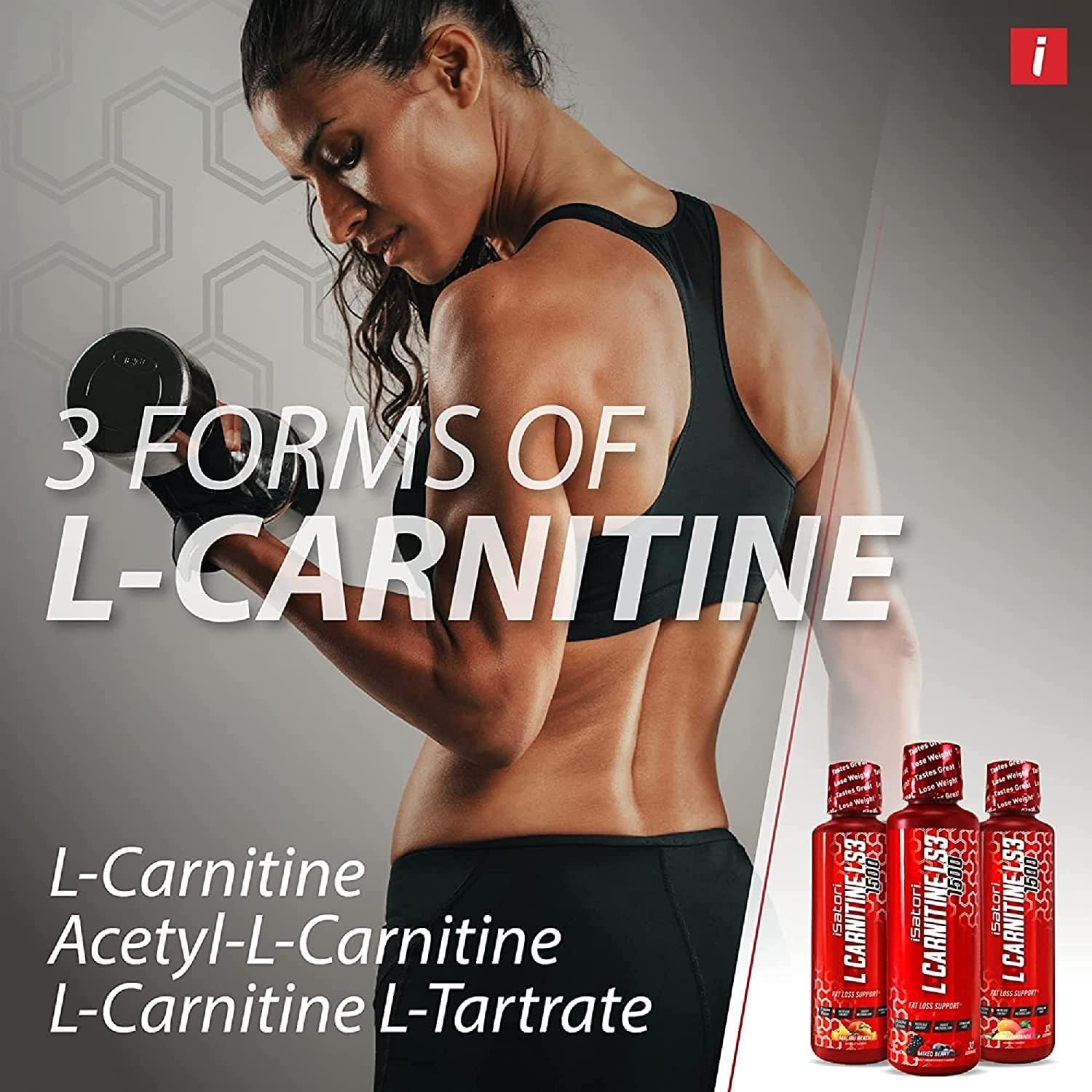 مکمل مایع مدیریت وزن Isatori L-Carnitine Ls3 Concentrated با ال-کارنیتین | 3000 میلی‌گرم، 32 سروینگ
