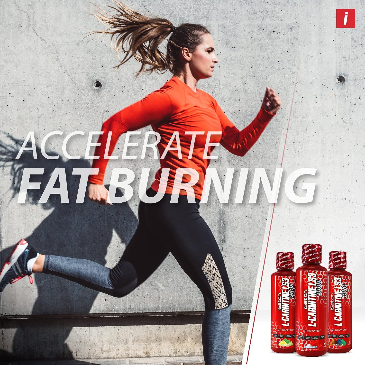 مکمل مایع مدیریت وزن Isatori L-Carnitine Ls3 Concentrated با ال-کارنیتین | 3000 میلی‌گرم، 32 سروینگ