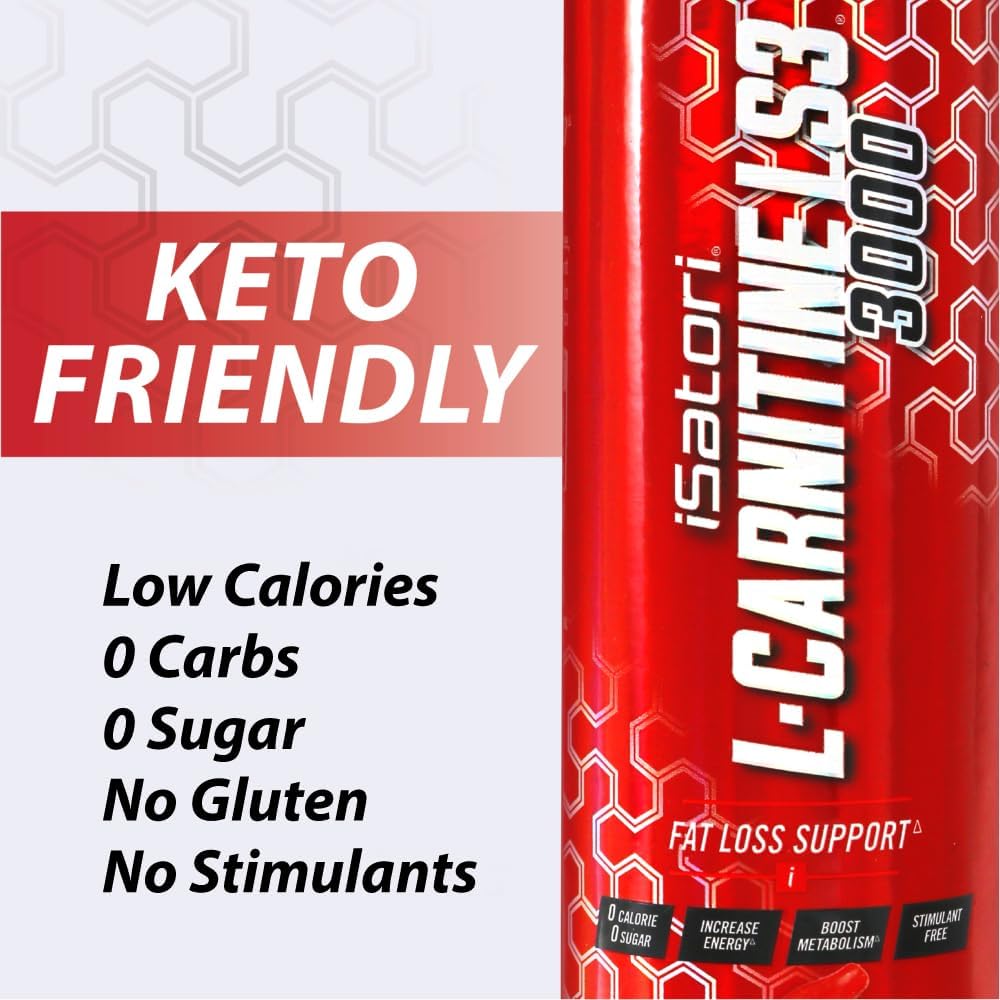 مکمل مایع مدیریت وزن Isatori L-Carnitine Ls3 Concentrated با ال-کارنیتین | 3000 میلی‌گرم، 32 سروینگ