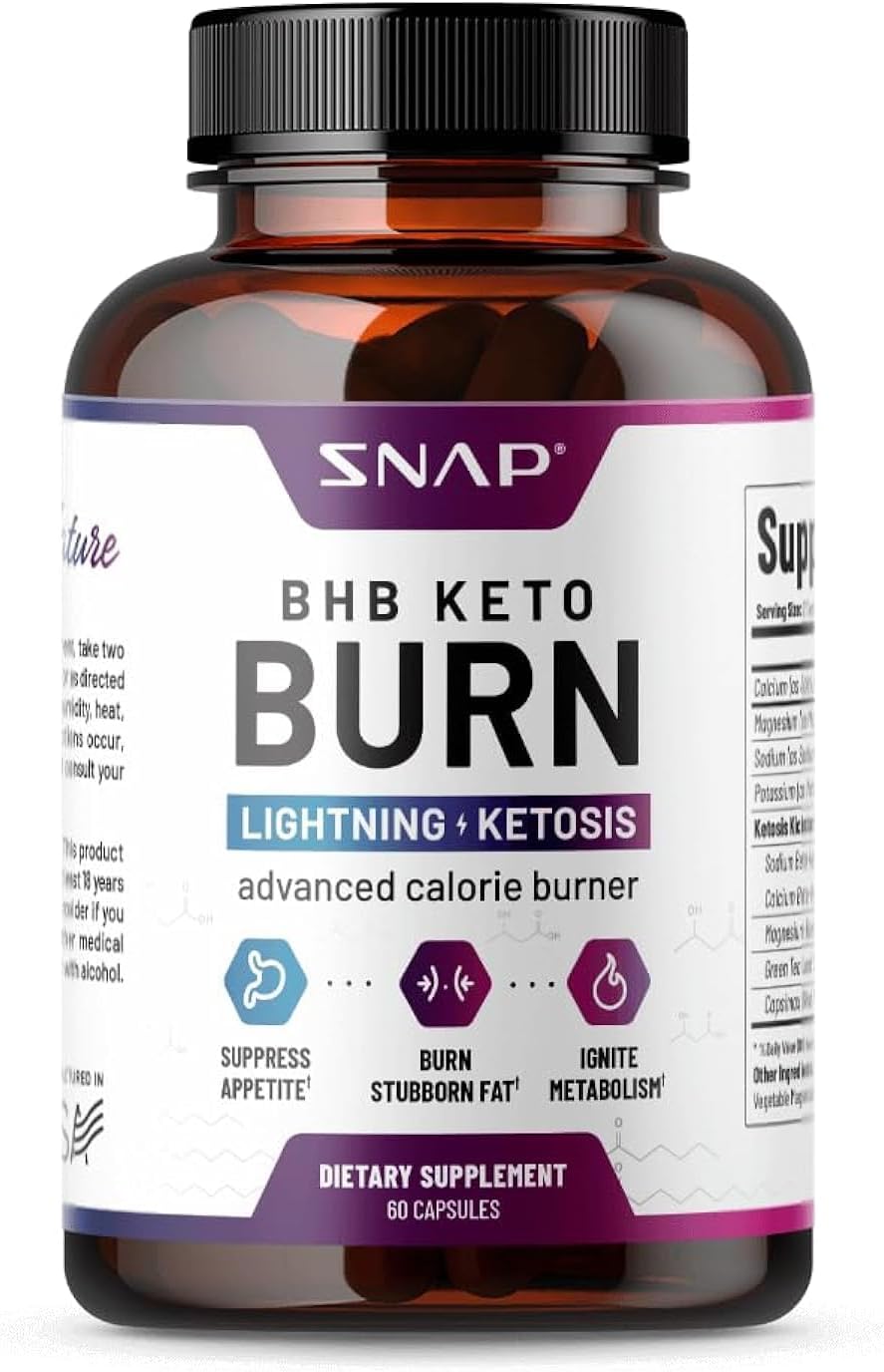 مکمل مدیریت وزن Snap Supplements BHB Keto Burn با BHB | 60 کپسول