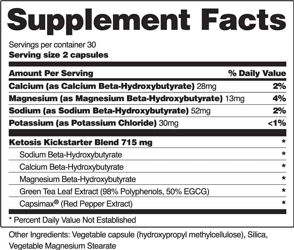 مکمل مدیریت وزن Snap Supplements BHB Keto Burn با BHB | 60 کپسول