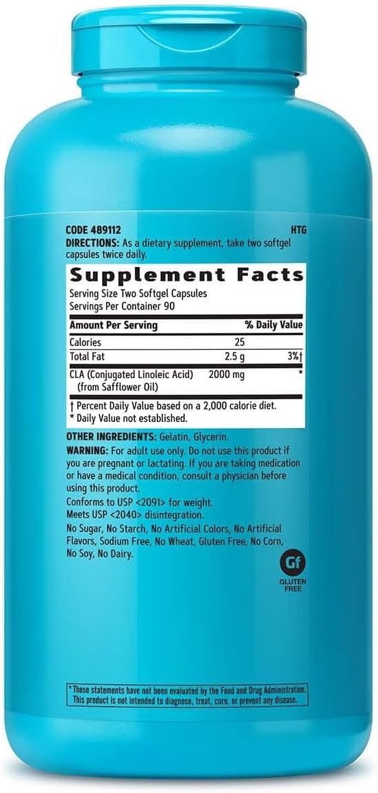مکمل CLA GNC Total Lean Cla Nutritional با CLA | 180 سافت‌ژل