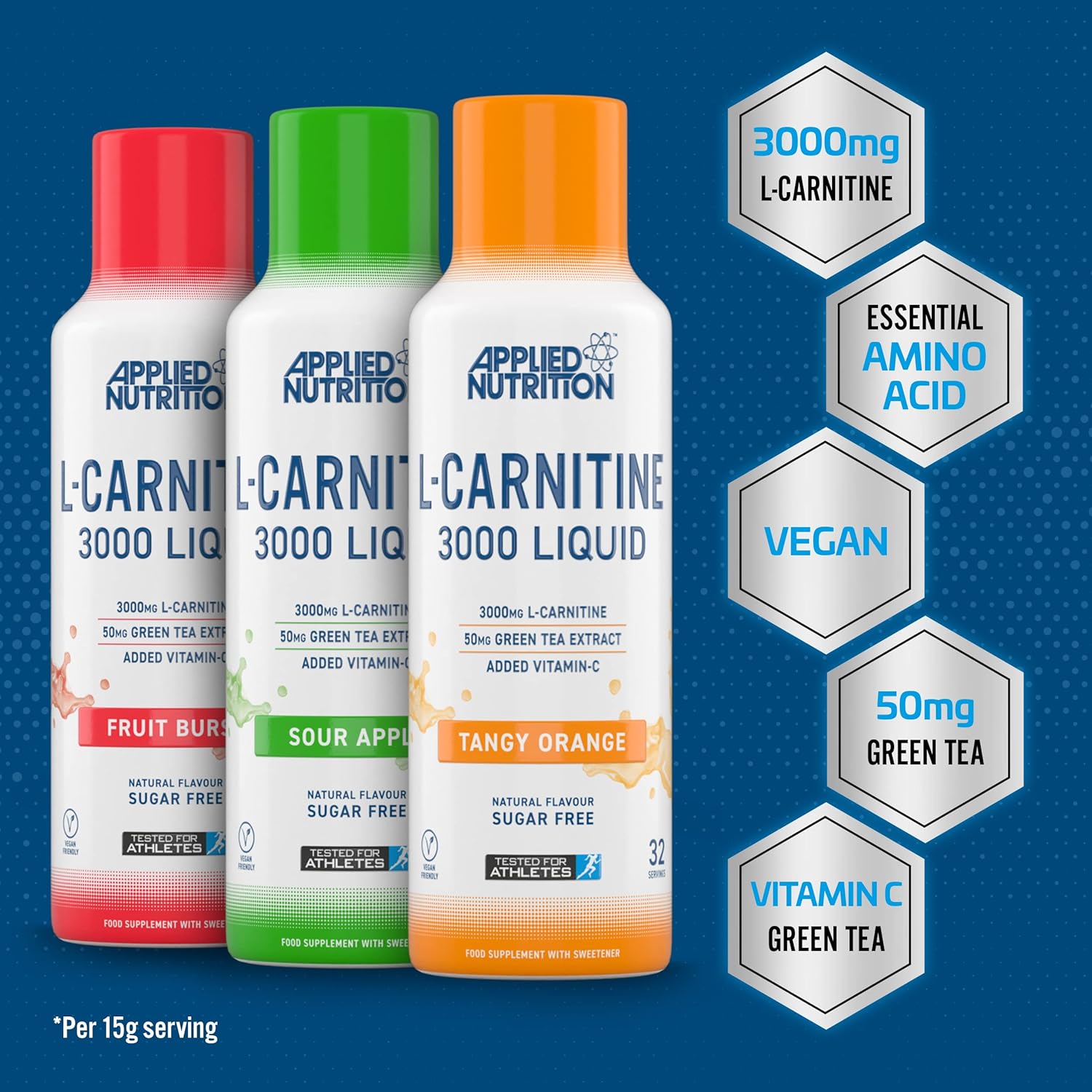 مکمل مایع مدیریت وزن Applied Nutrition L-Carnitine با ال-کارنیتین | 480 میلی‌لیتر