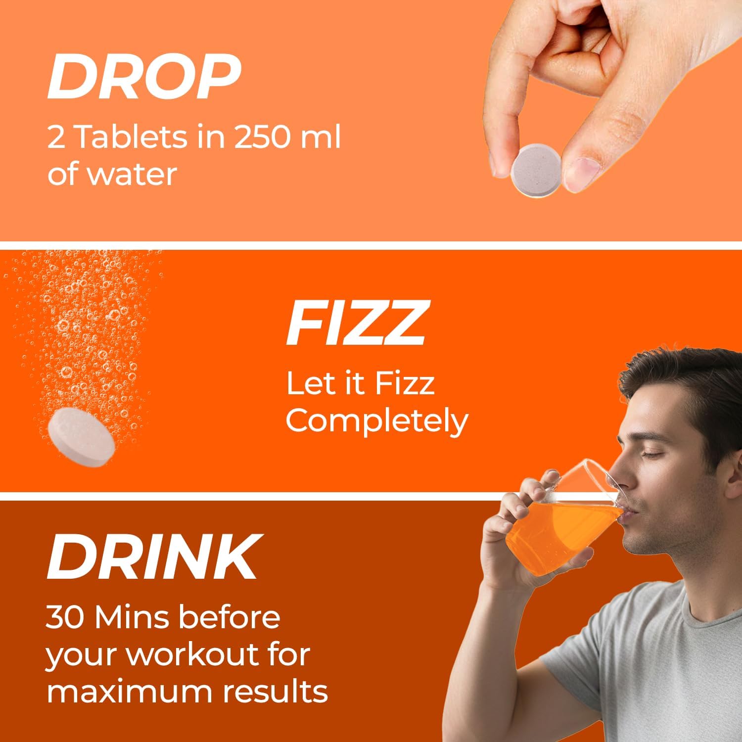 مکمل ال-کارنیتین FAST&UP L-Carnitine 2000 با ال-کارنیتین | طعم پرتقال، 2000 میلی‌گرم، 20 قرص